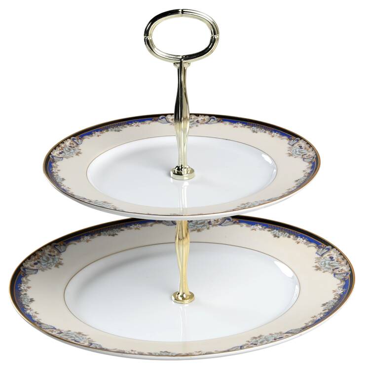 Kingsley 6 5/8"-10"  2 Tiered Serving Tray (Dp, Sp) HC