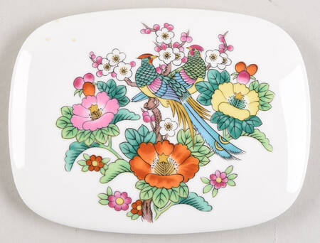 Kutani Bird Lid for Trinket Box