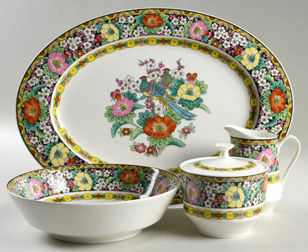 Kutani Bird 5 Piece Hostess Set
