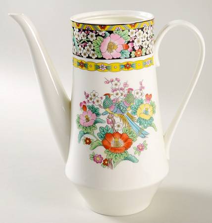 Kutani Bird Coffee Pot No Lid