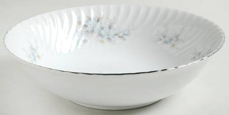 La Fleur Bleu 9" Round Vegetable Bowl