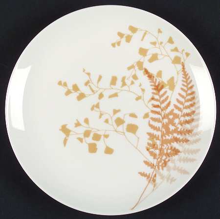 Lacy Fern Brown Salad Plate