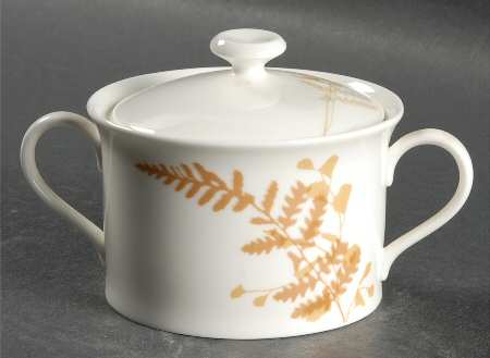 Lacy Fern Brown Sugar Bowl & Lid