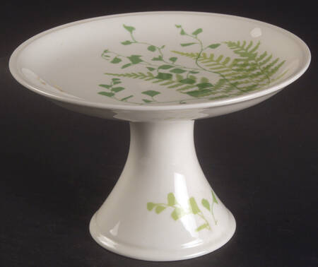Lacy Fern Green Round Compote (Height X Width)