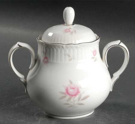 La Fleur Pink Sugar Bowl & Lid
