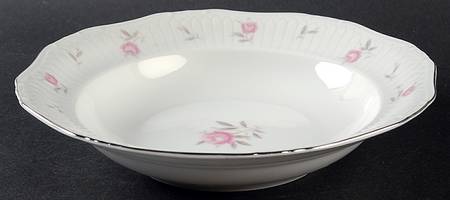 La Fleur Pink Rim Soup Bowl