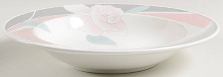 La Fleur Multicolor Large Rim Soup Bowl