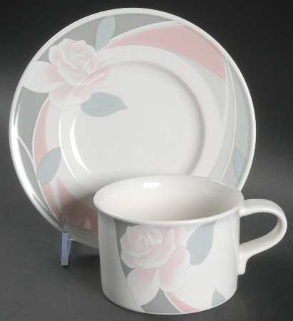 La Fleur Multicolor Flat Cup & Saucer Set by Mikasa