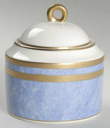 Lapis Florentine Sugar Bowl & Lid
