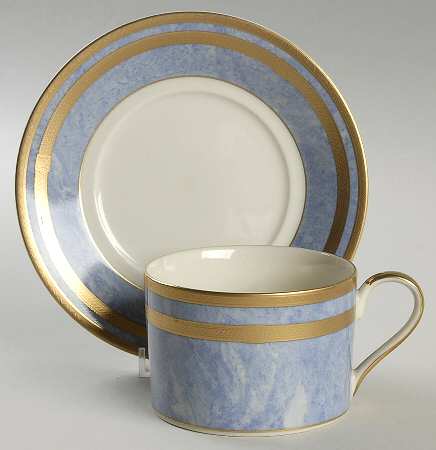 Lapis Florentine Flat Cup & Saucer Set