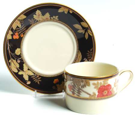 Lavish Meadow Flat Cup & Saucer Set