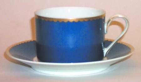 Lapis Blue Flat Cup & Saucer Set