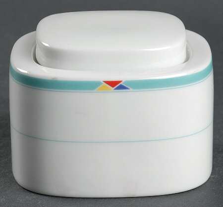 L. A. Style Turquoise Sugar Bowl & Lid