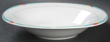 L. A. Style Turquoise Rim Soup Bowl