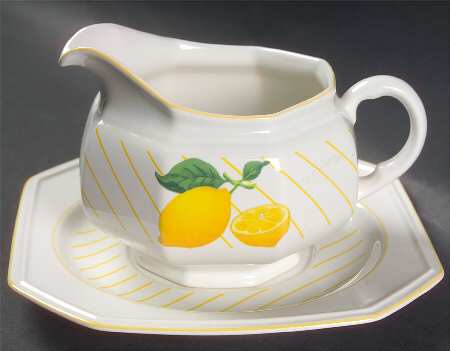Lemons Gravy Boat & Underplate