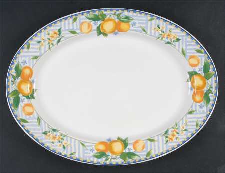 Lemon Medley 15" Oval Serving Platter