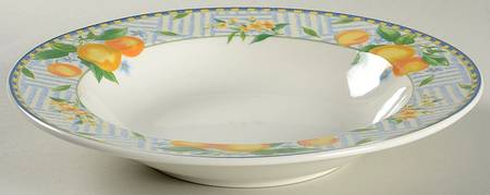 Lemon Medley Large Rim Soup Bowl