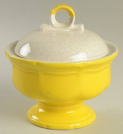 Lemon Peel Sugar Bowl & Lid