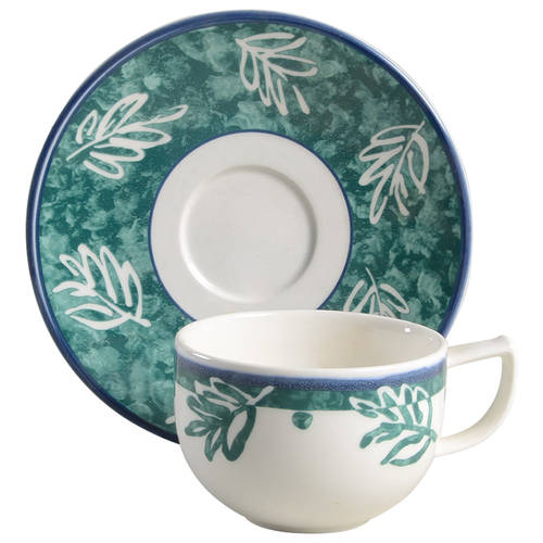 Leaf Song Flat Cup & Saucer Set