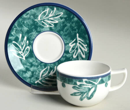 Leaf Song Flat Demitasse Cup & Saucer Set