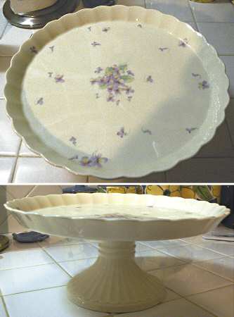 Lila Footed Cake Plate