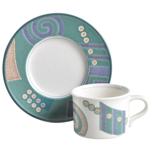 Life Style Flat Demitasse Cup & Saucer Set