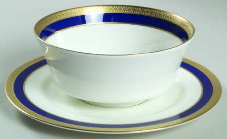 Lorenzo Cobalt Blue Gravy Boat & Underplate