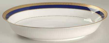 Lorenzo Cobalt Blue 10" Oval Vegetable Bowl by Mikasa