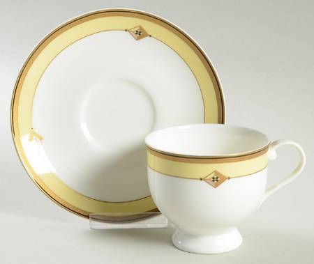 Luxura Saffron Footed Cup & Saucer Set