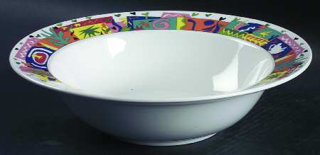 Mardi Gras 10" Round Vegetable Bowl