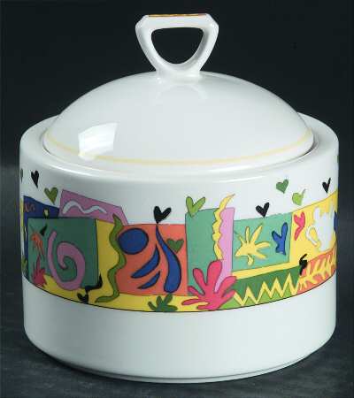 Mardi Gras Sugar Bowl & Lid