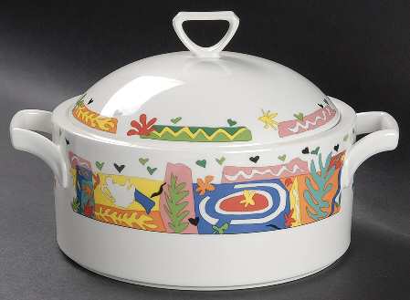 Mardi Gras 1.75 Qt Round Covered Casserole