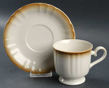 Manor House Footed Cup & Saucer Set by Mikasa