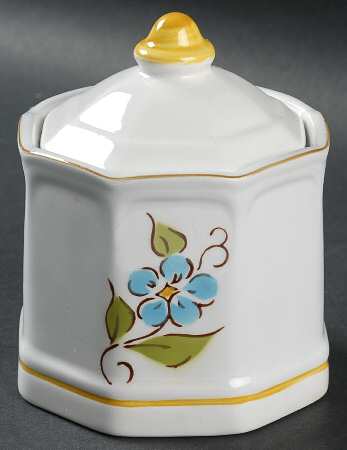 Majolica Sugar Bowl & Lid