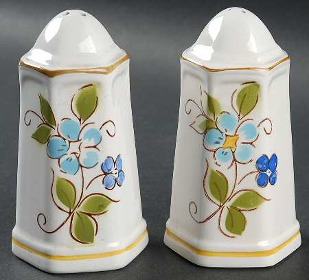 Majolica Salt & Pepper Set