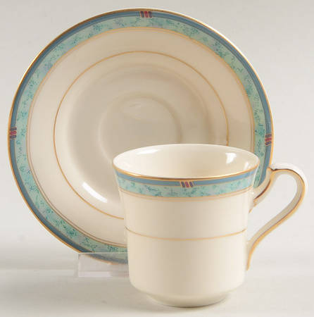 Majestic Jade Flat Demitasse Cup & Saucer Set