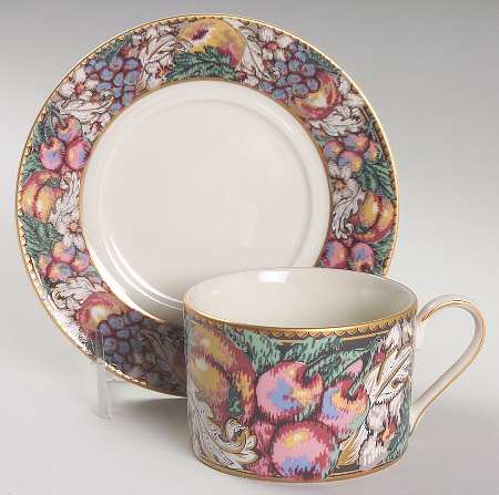 Majestic Orchard Flat Cup & Saucer Set