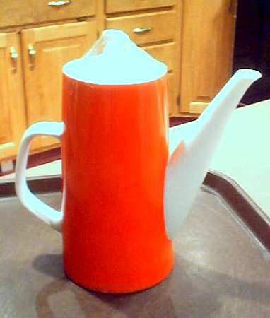 Mandarin Red Coffee Pot & Lid