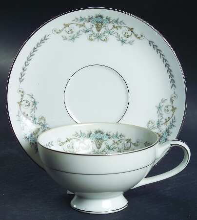 Margaret Footed Cup & Saucer Set