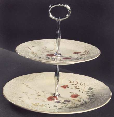 Margaux 6 5/8"-10"  2 Tiered Serving Tray (Dp, Sp) HC