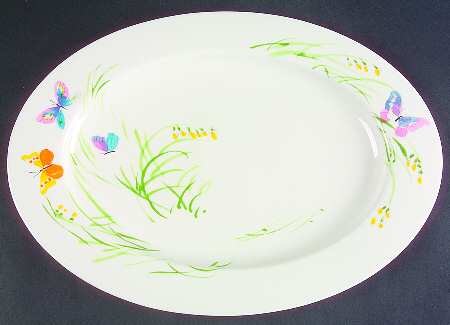 Mariposa 14" Oval Serving Platter