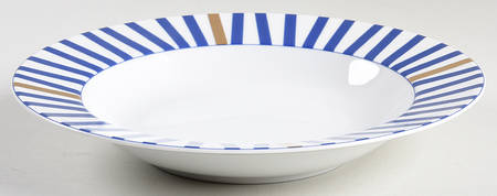 Marquee Blue Rim Soup Bowl