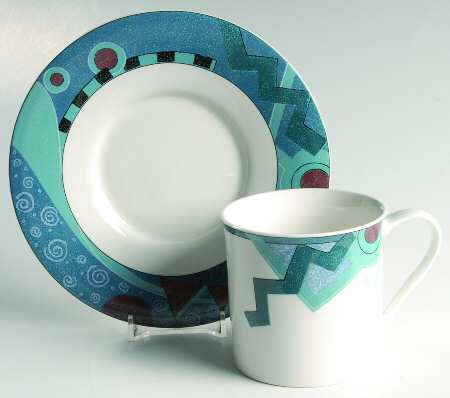 Masquerade Flat Cup & Saucer Set