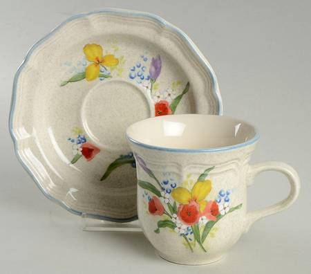 Meadow Breeze Flat Cup & Saucer Set