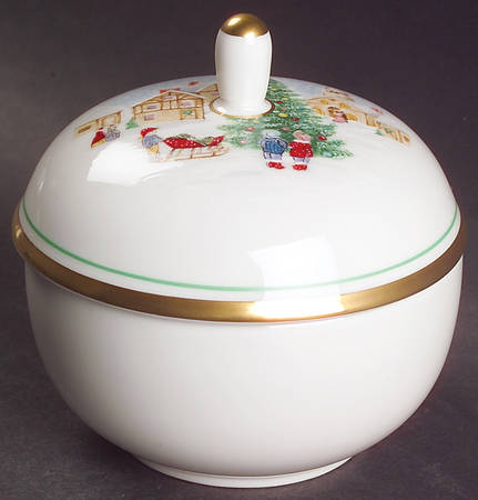 Merry Christmas Sugar Bowl & Lid