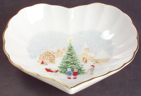 Merry Christmas Heart Shaped Dish