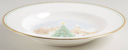 Merry Christmas Rim Soup Bowl