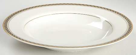 Medici Black Rim Soup Bowl by Mikasa