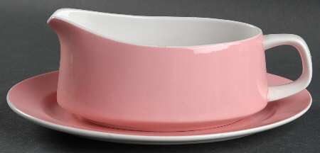 Mediterrania Pink Gravy Boat & Underplate