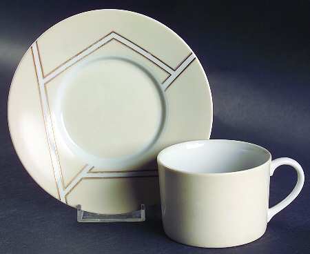 Melodia Ivory Flat Cup & Saucer Set